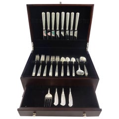 Camellia by Gorham Sterling Silver Flatware Set 8 Service Luncheon 49 Pcs