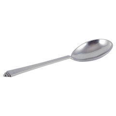 Georg Jensen Pyramid. Serving spoon in sterling silver.