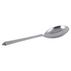 Georg Jensen Pyramid. Serving spoon in sterling silver. Art Deco style.