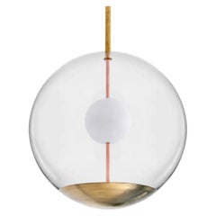 Ball Ceiling Light Made Of Transparent Glass, Brass, Copper, Opal Glass, Bespoke