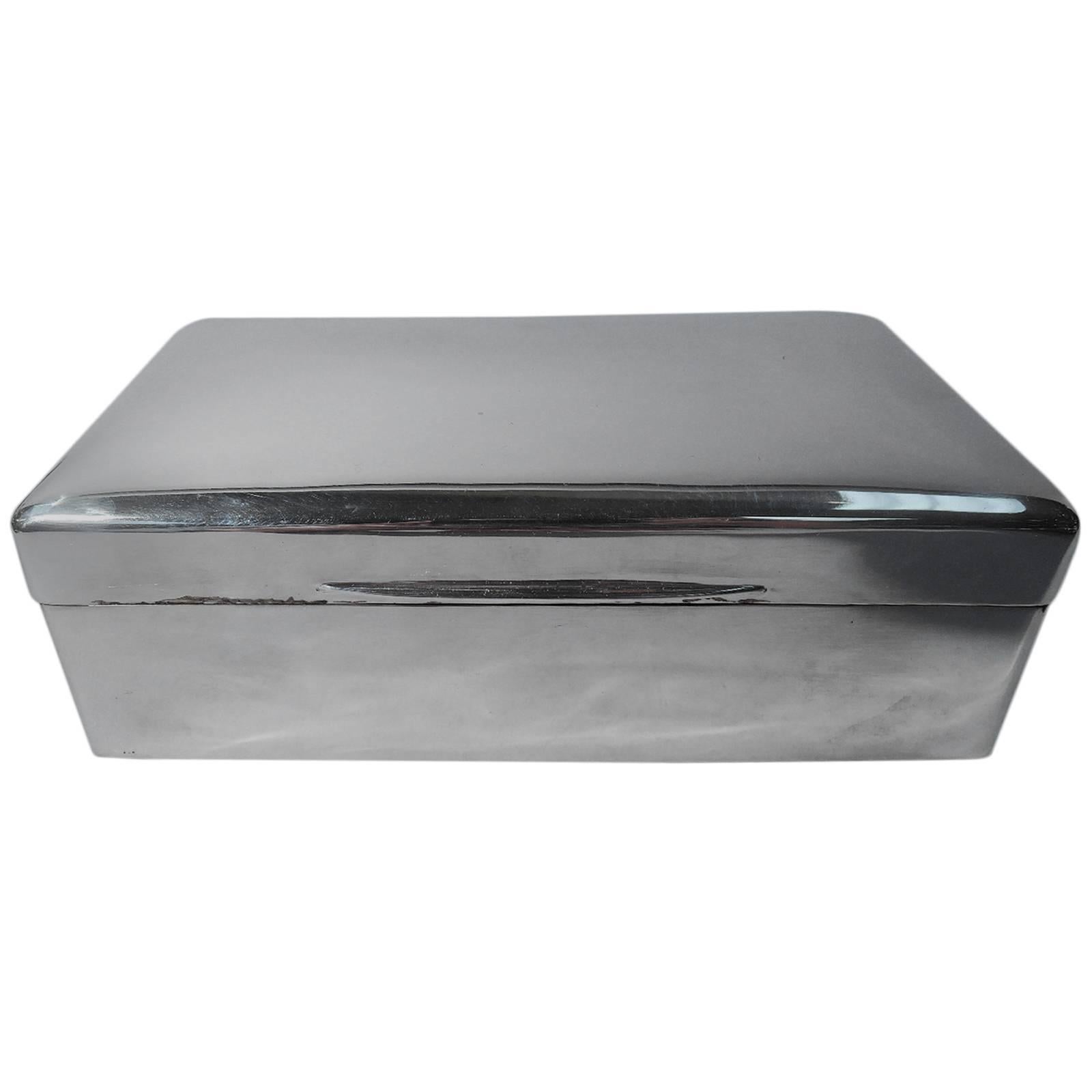 Smart Sterling Silver Desk Box  - Made in England, Retailed in India