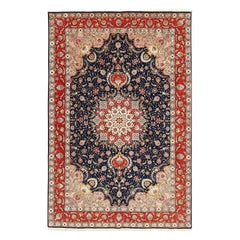 Tapis persan Tabriz vintage en laine et soie - Taille : 10'0x6'7