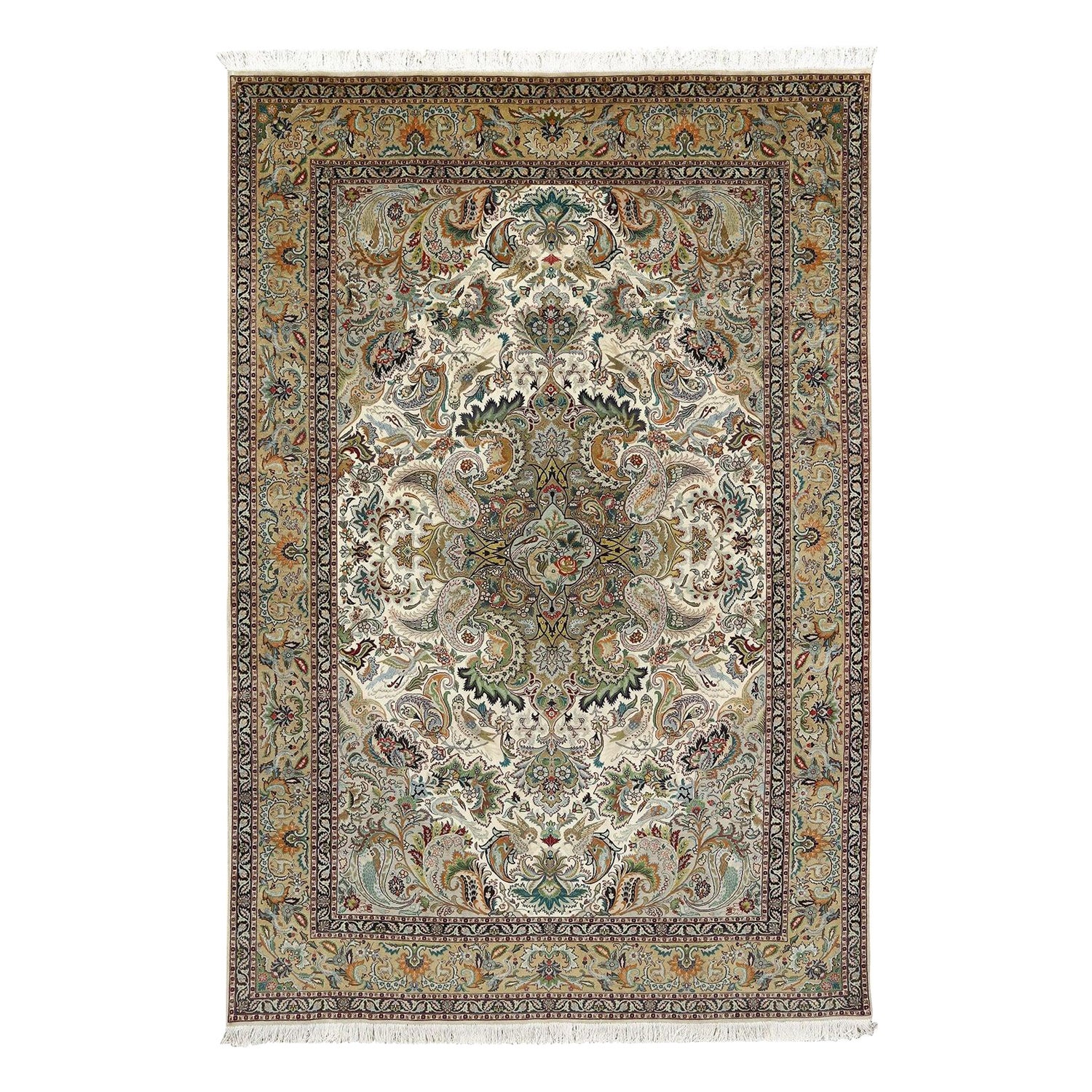 Persischer Täbris-Teppich im Vintage-Stil - Größe: 9'10x6'7