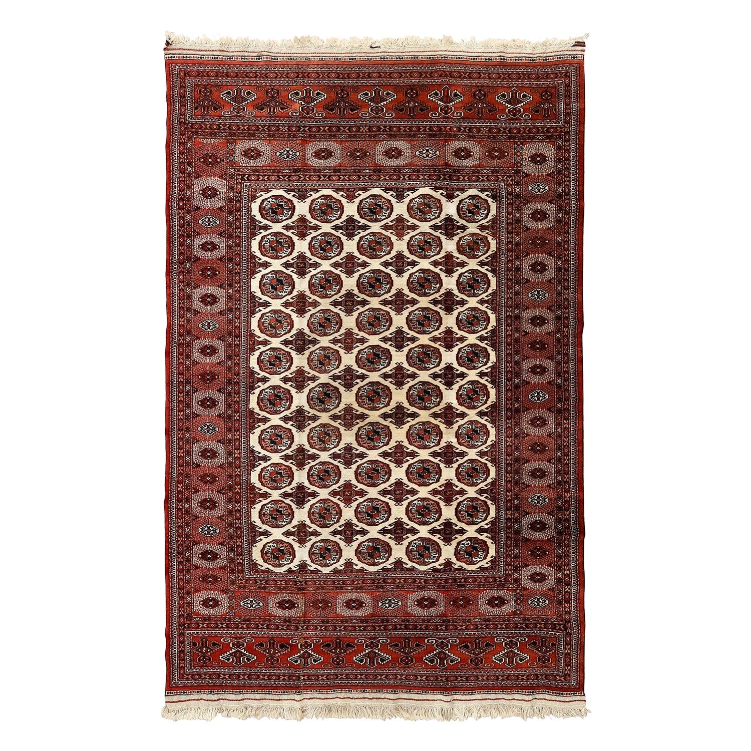 Vintage Turkaman Rug - Size: 9'10x6'6