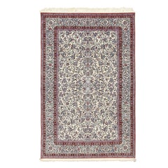Vintage Tudeshk Rug in Wool and Silk - Size: 9'0x5'11