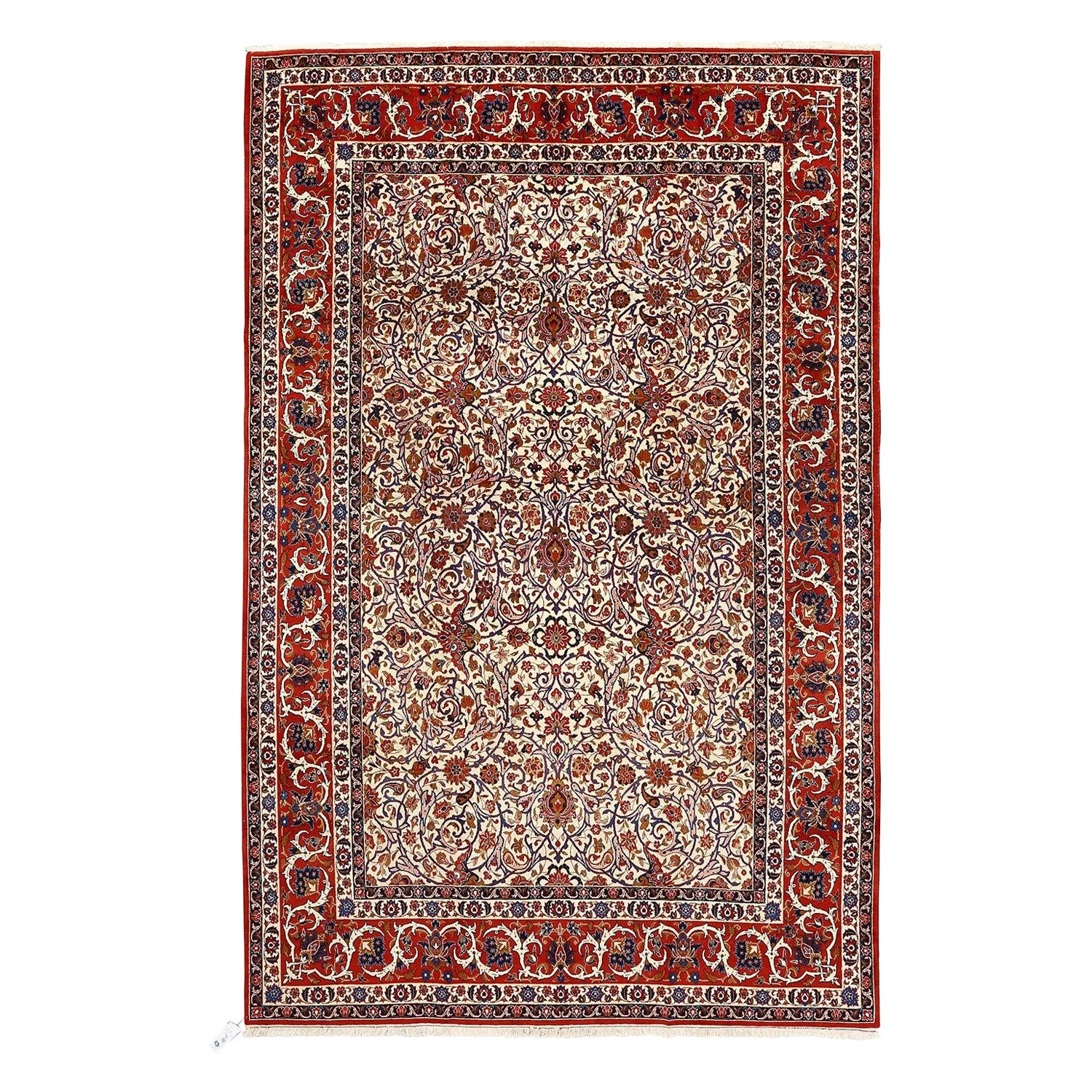 Vintage Persian Isfahan Rug - Size: 11'8 X 7'7