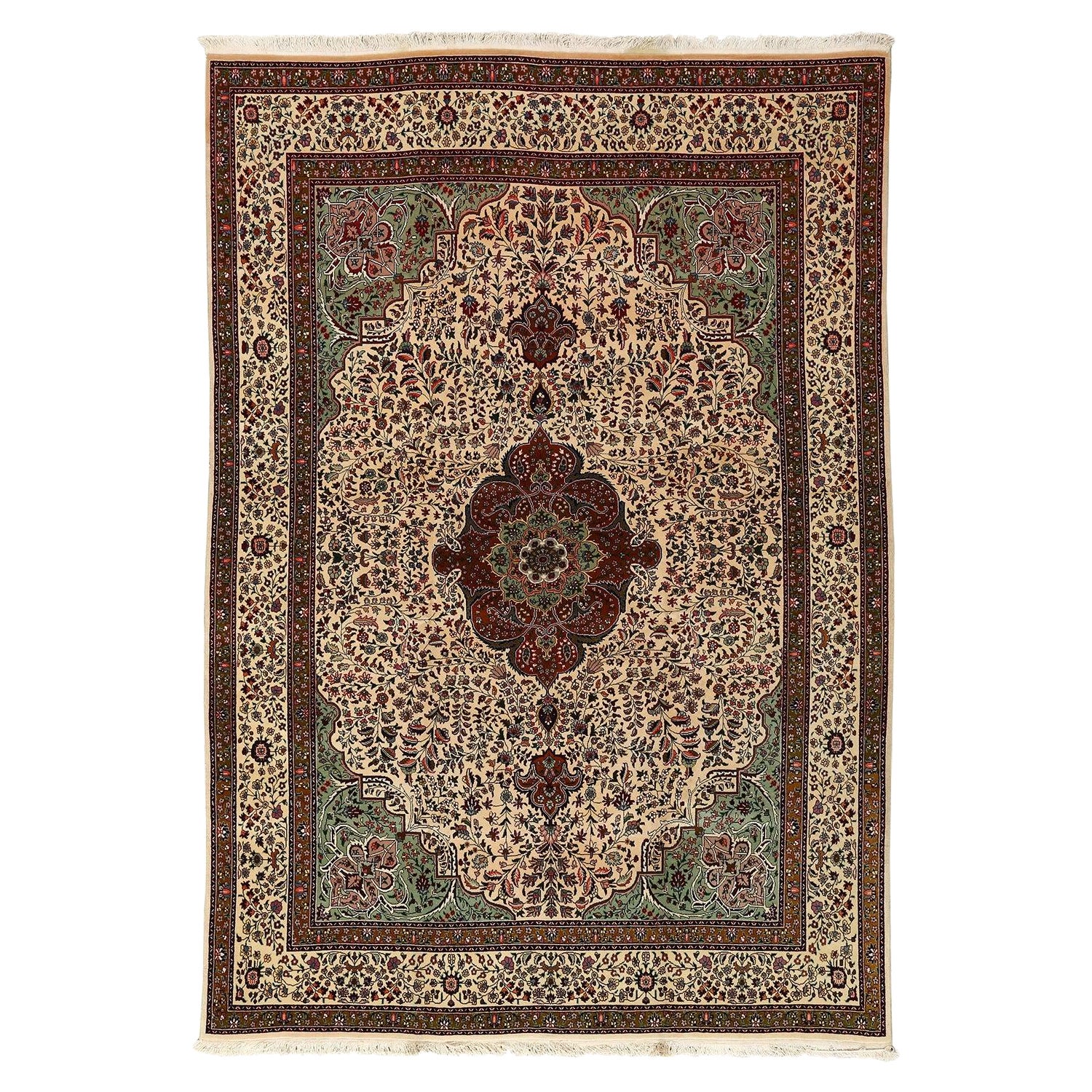Alfombra Persa Tabriz Vintage - Tamaño: 9'10 X 6'9
