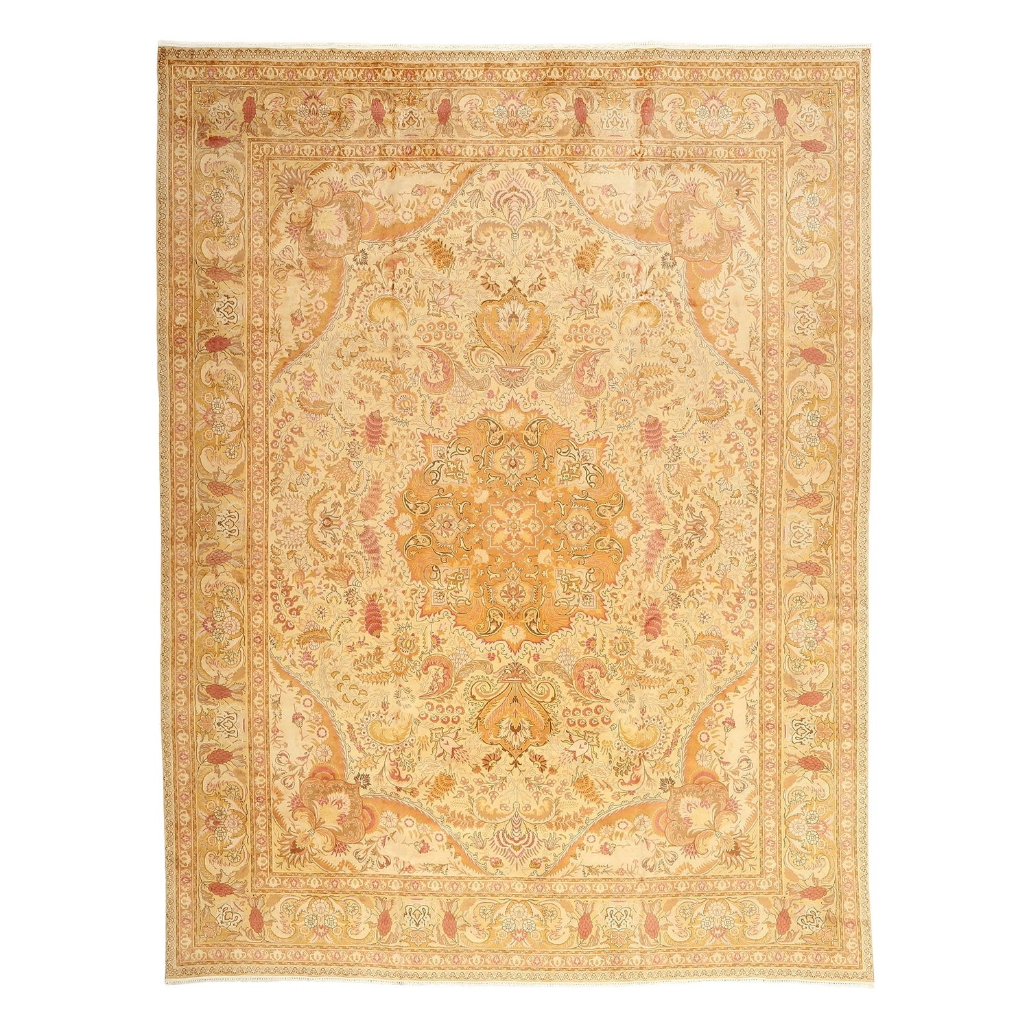 Persischer Täbris-Teppich im Vintage-Stil - Größe: 3'2 X 9'11