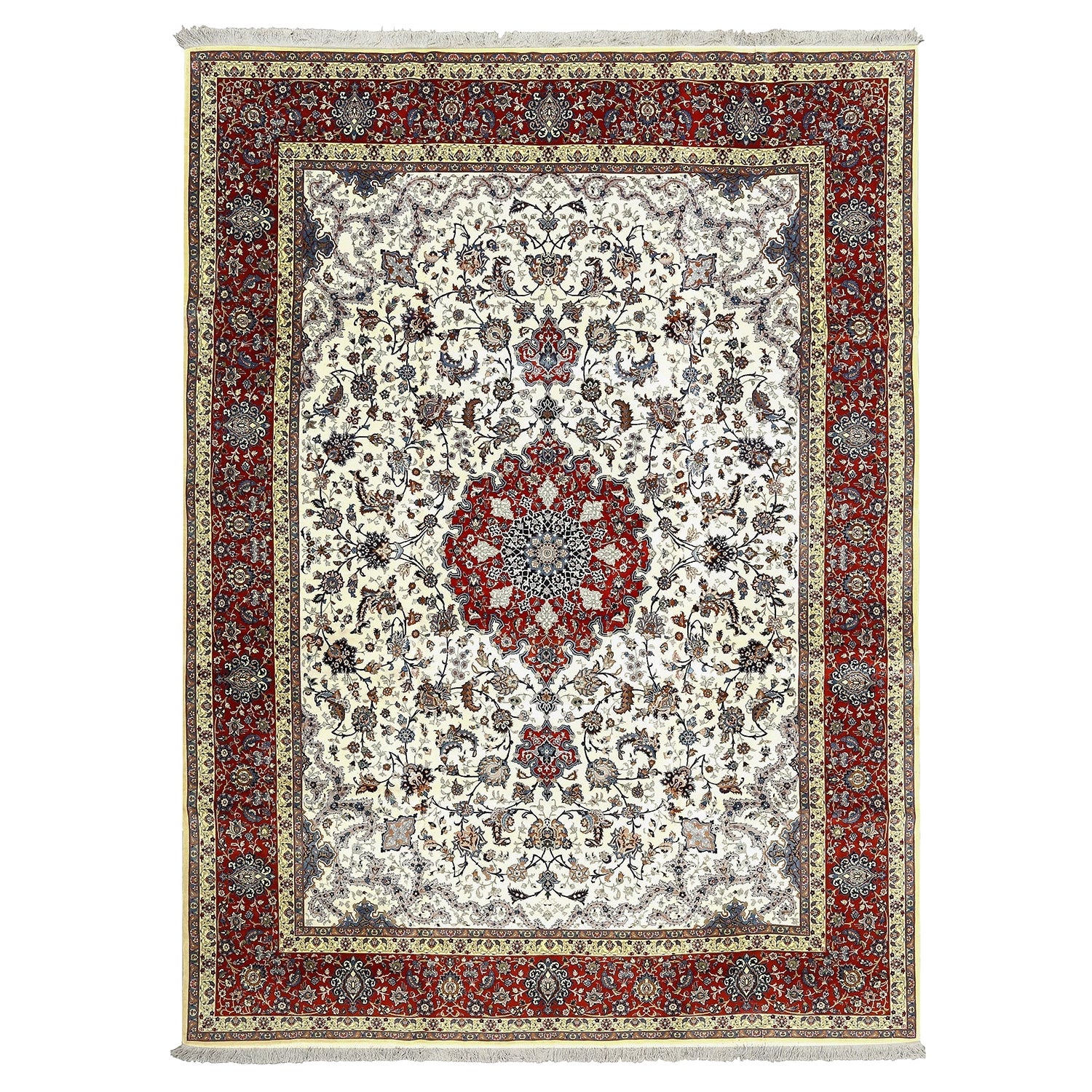 Tapis persan Tabriz vintage -Taille : 13'6 X 9'8