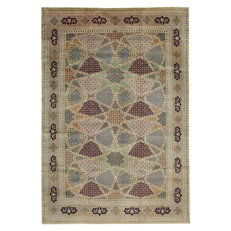 Vintage Persian Tabriz Rug - Size: 12'2 X 8'3