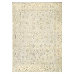 Tapis persan Tabriz vintage en soie, laine et coton - Taille : 11'5 x 8'7