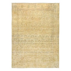 Tapis persan Qom vintage en soie, laine et coton - Taille : 14' X 10'1