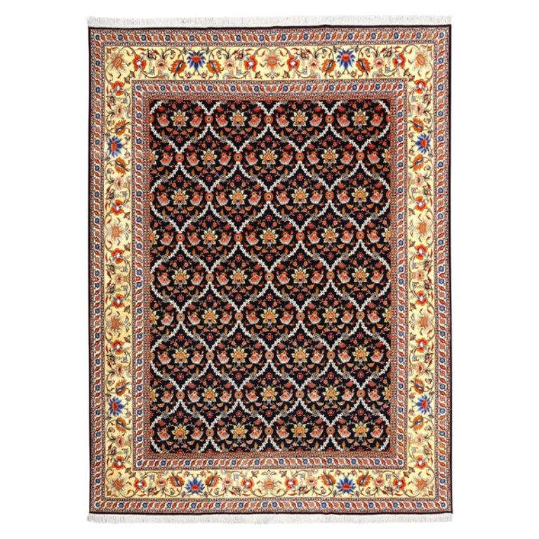 Tappeto persiano Tabriz vintage in kork e cotone - Dimensioni: 13'0 X 9'11