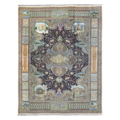 Vintage Persian Tabriz Rug in Kork and Cotton - Size:14'9 X 11'6