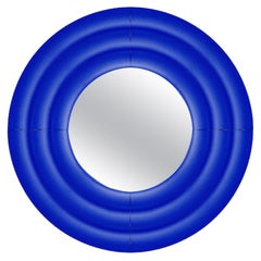 Espejo de cerámica contemporáneo "Elo 1" de Pani Jurek, 60 Azul cobalto