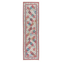 2.6x9.3 Ft Brand New Handmade Turkish Soumak Runner Rug for Hallway. 100% Wool