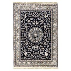 New Persian Nain Rug - Size: 9'6 X 6'7