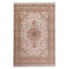 Nueva Alfombra Persa Tabriz Shirfar de Lana y Seda- Tamaño: 12' X 8'2