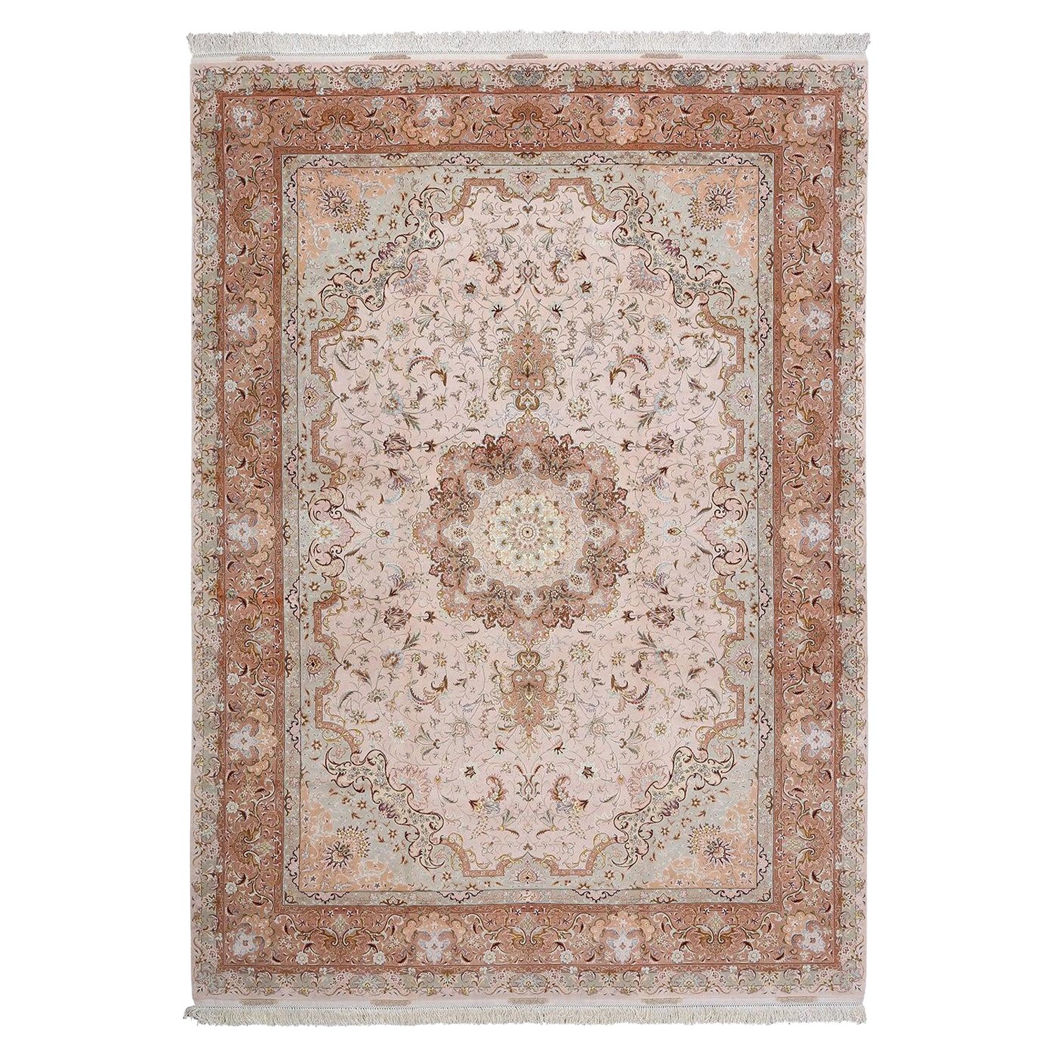 Tappeto New Persian Tabriz Shirfar in lana e seta - Dimensioni: 11'10 X 8'3 in vendita