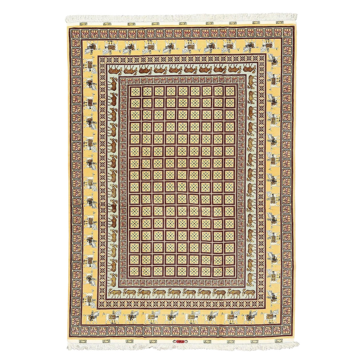 Tappeto New Persian Tabriz in lana e seta - Dimensioni: 11'7 X 8'2