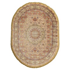 New Persian Tabriz Souf Rug in Silk and Gold Plated Threads - Size:13'4 X 9'7