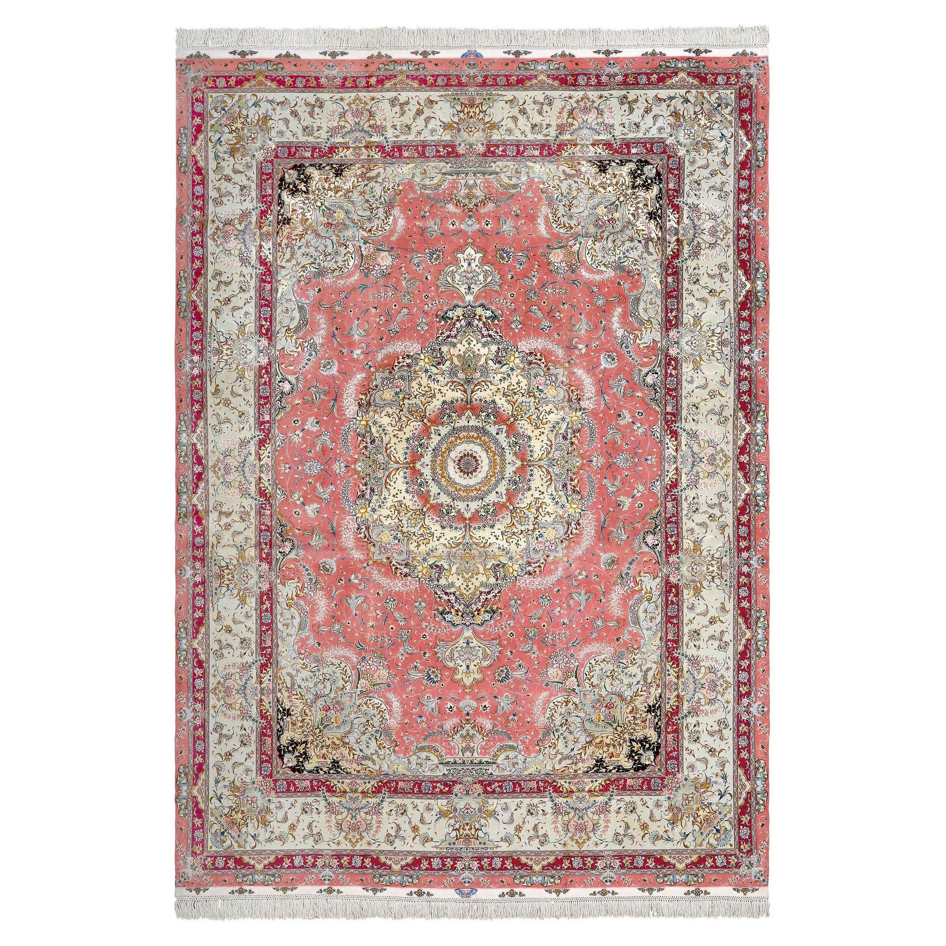 Tappeto New Persian Tabriz in lana e seta - Dimensioni: 11'7 X 8'2