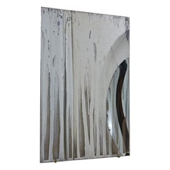 Drop I Contemporary Sculptural Mirror with Silver and Glass by Homa