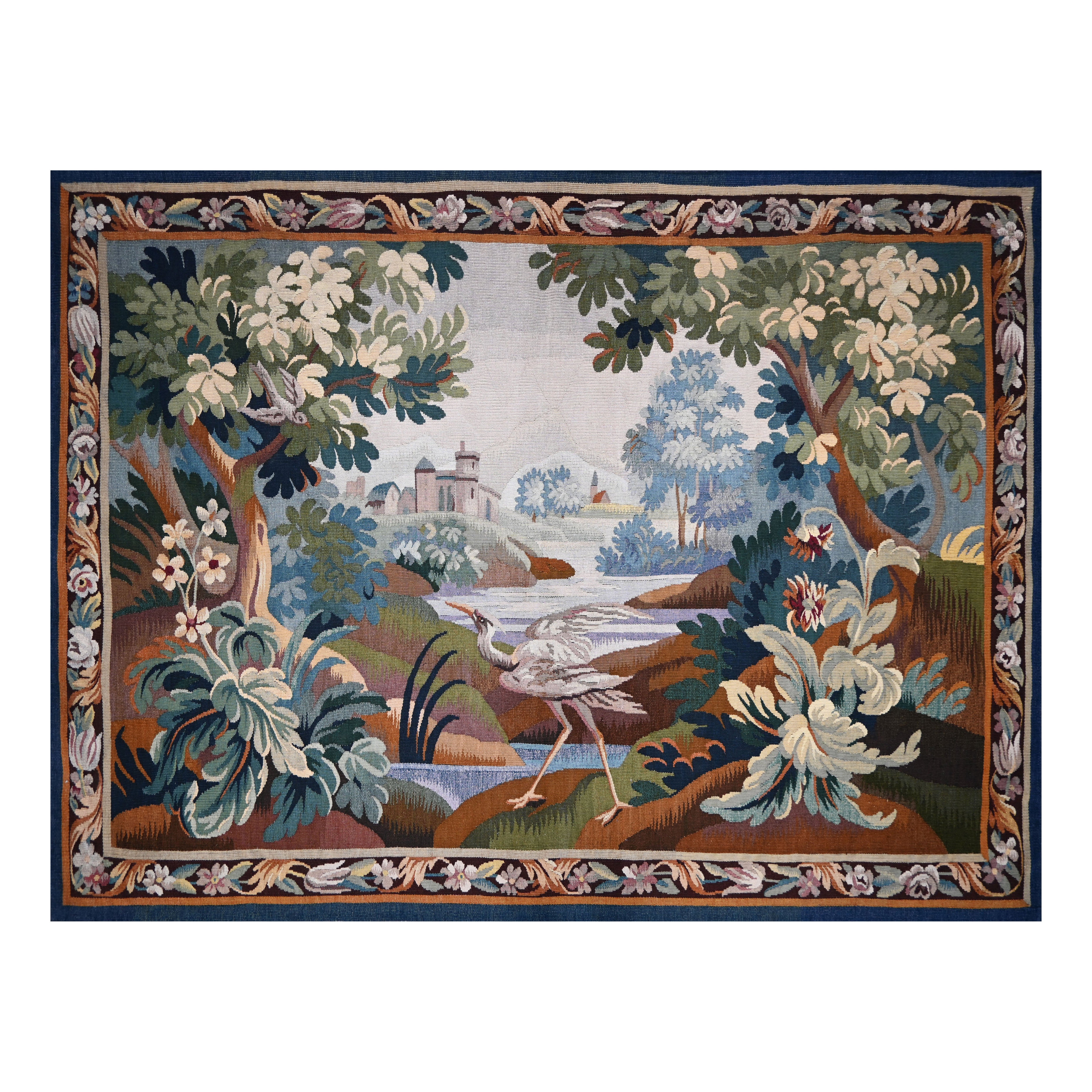 Tapisserie de verdure de l'usine d'Aubusson, 210 lx170 h - n° 1478