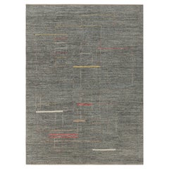 Rug & Kilim’s Modern Rug, Black and White with Minimalist Geometric Patterns