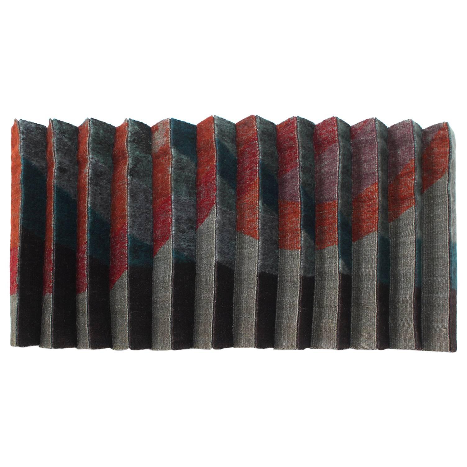 A Wall Mounted Three Dimensional Accordian Tapestry/Textile Art