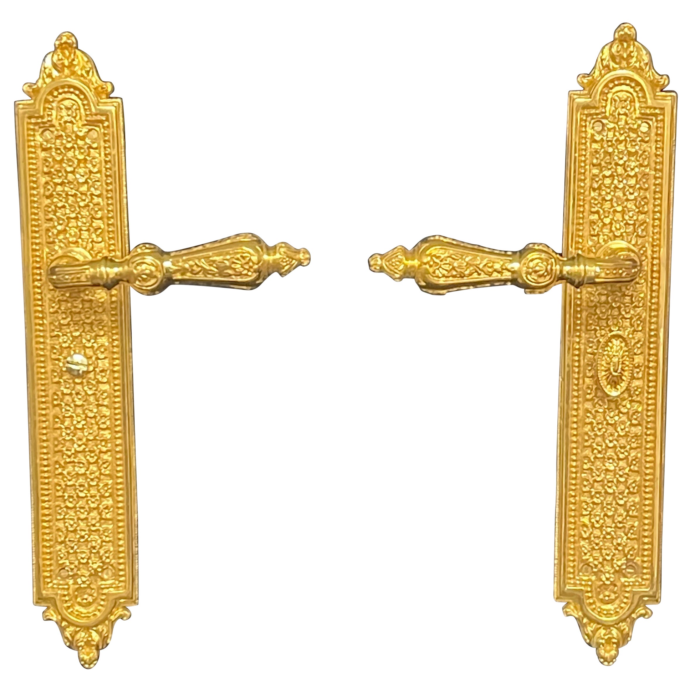 CUSTOM MADE Türgriff aus dem 20. Jahrhundert, 24 Karat vergoldet
