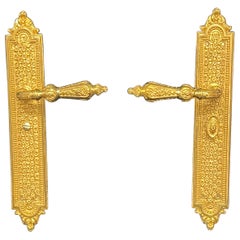 CUSTOM MADE Türgriff aus dem 20. Jahrhundert, 24 Karat vergoldet