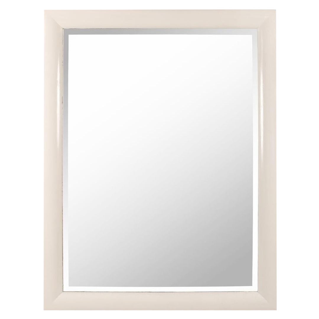 Monumental White Rectangular Mirror