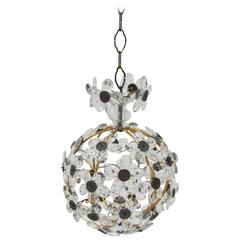 French Crystal Flower Ball Chandelier 1