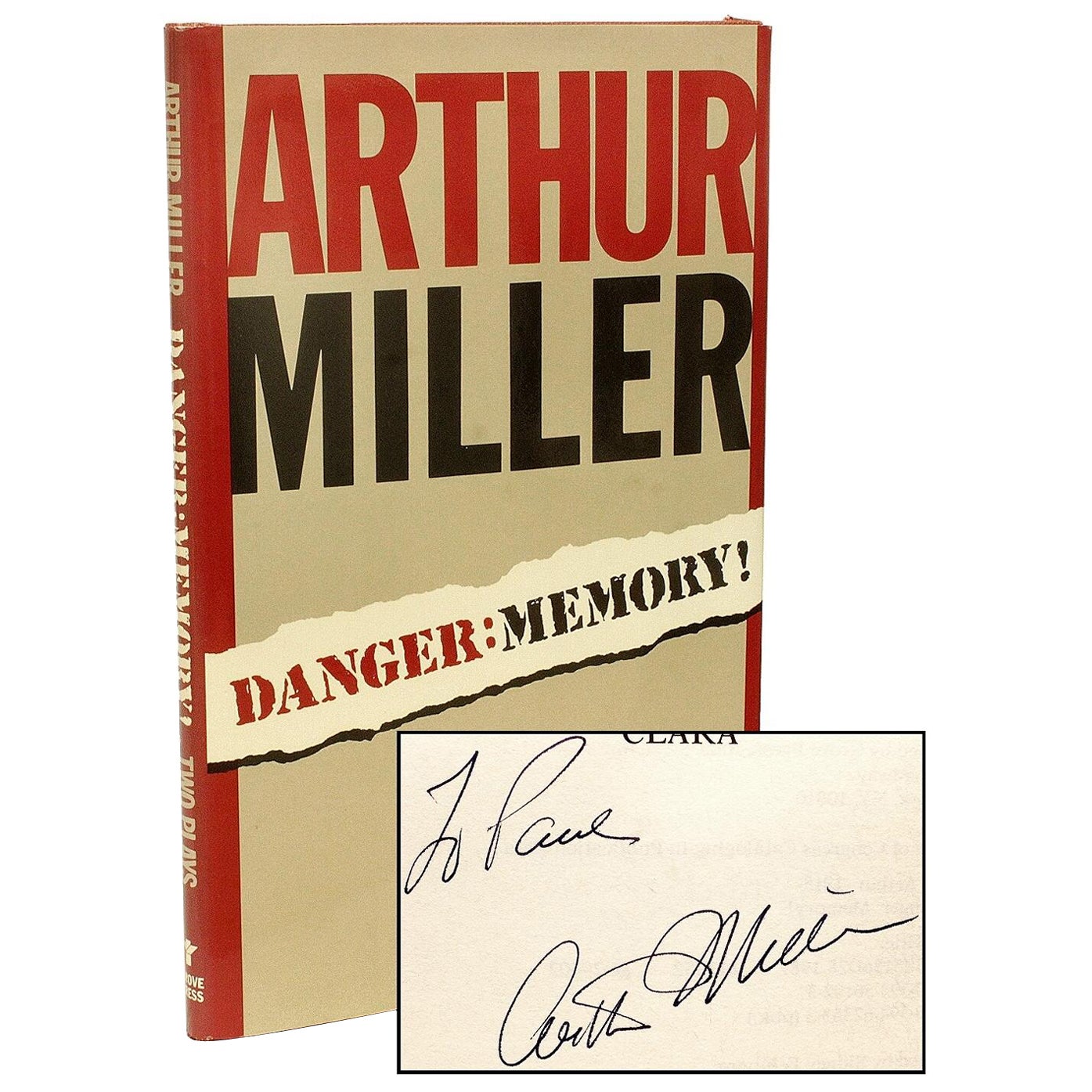 MILLER, Arthur. Danger: Memory. 1987 - FIRST - EDITION SIGNED