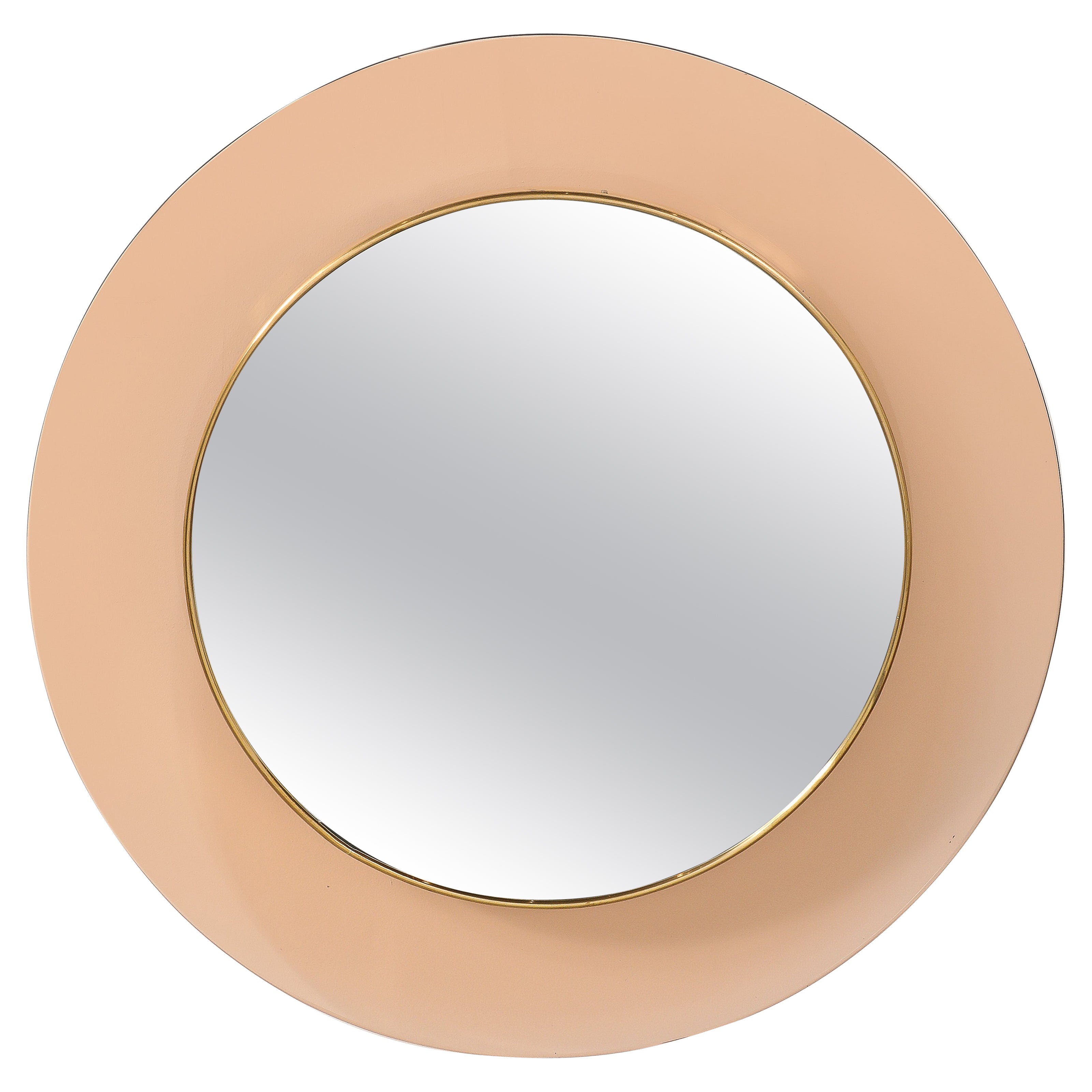 Max Ingrand Fontana Arte Model '1699' Circular Wall Mirror, Italy, circa 1963