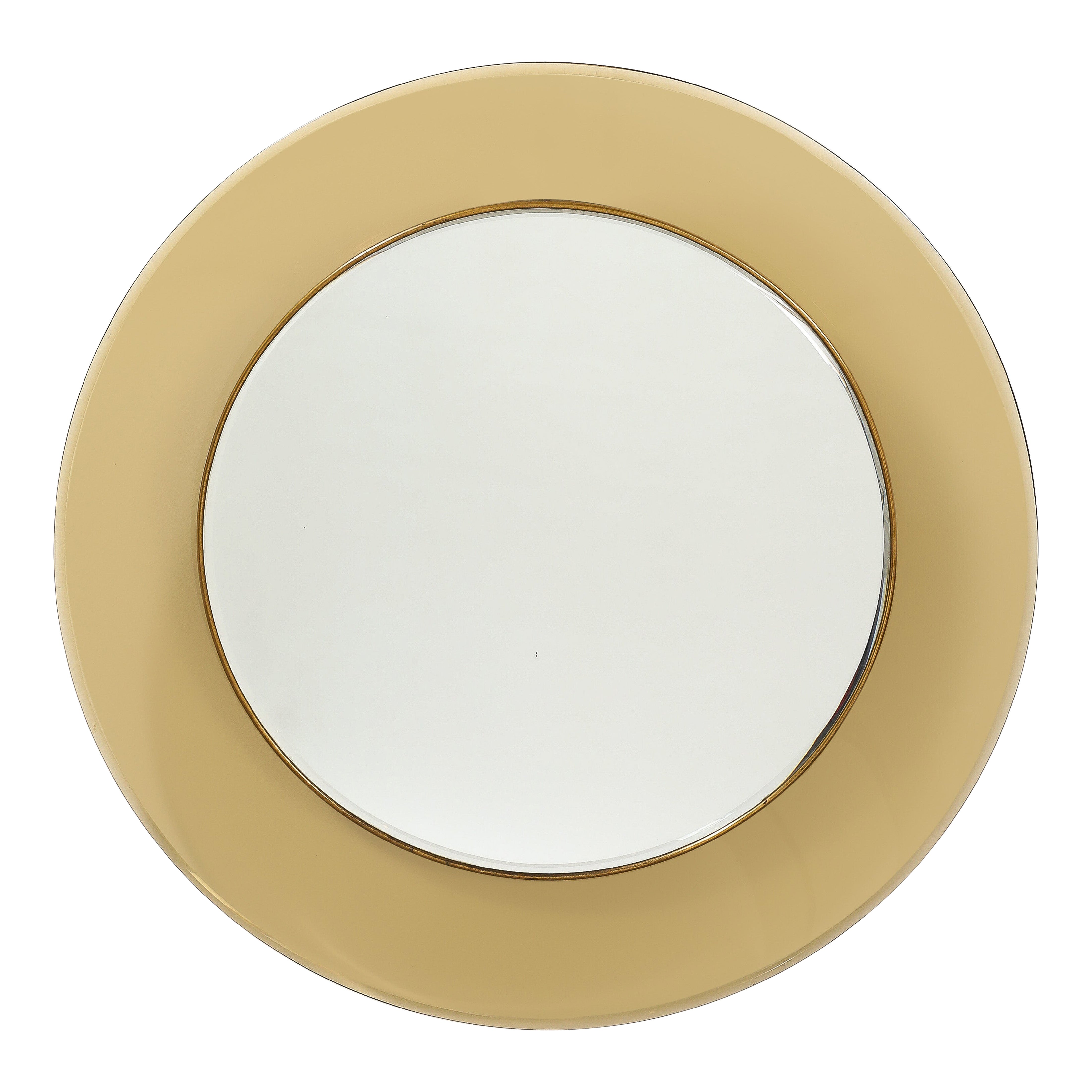 Max Ingrand Fontana Arte Model '1699' Circular Wall Mirror, Italy, 1963