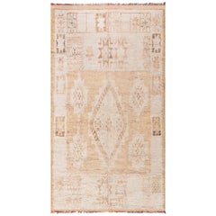 Doris Leslie Blauer marokkanischer Vintage-Teppich