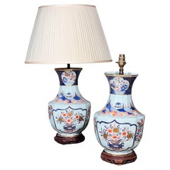 Antique Pair of Imari Table Lamps