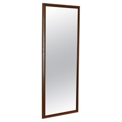 Vintage rectangular oak mirror