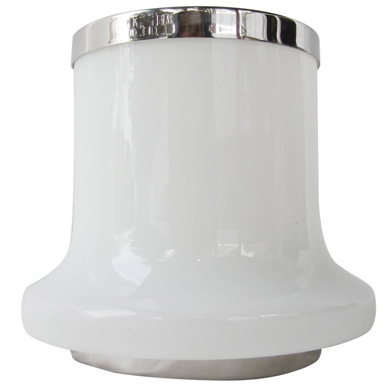 White Glass Table Lamp by Arredoluce For Sale at 1stDibs
