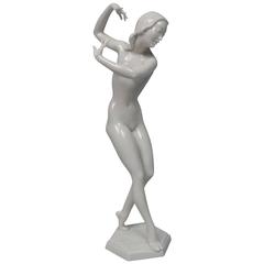 Figurine de nu féminin Art Déco par Carl Werner pour Hutschenreuther Porcelain