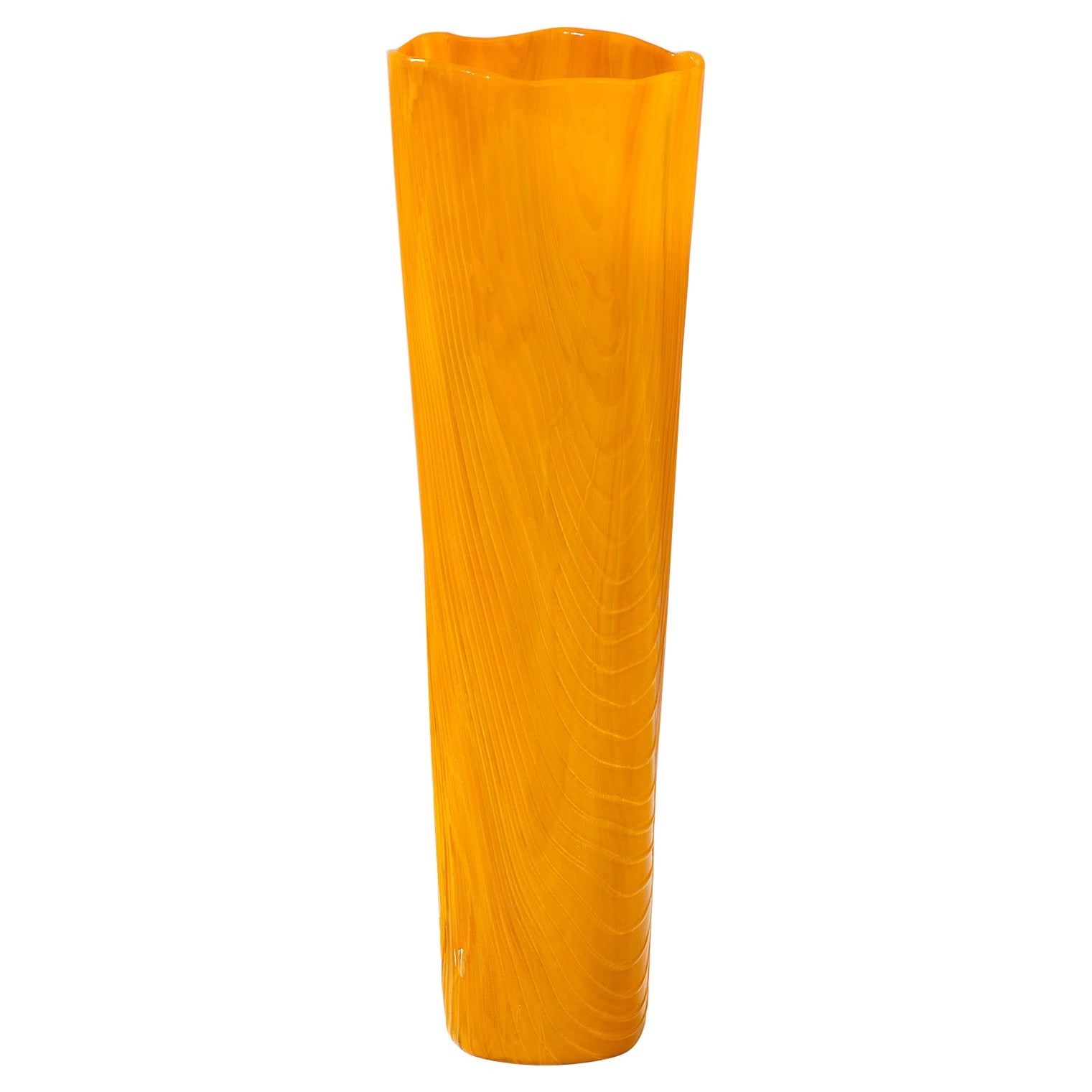 20th Century, Toni Zuccheri Orange Vase from "Tronchi" series, for Venini 70s in vendita