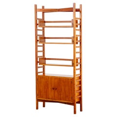 Vintage 20th Century, Studio BBPR attr. Wooden Wall Bookcase 70s