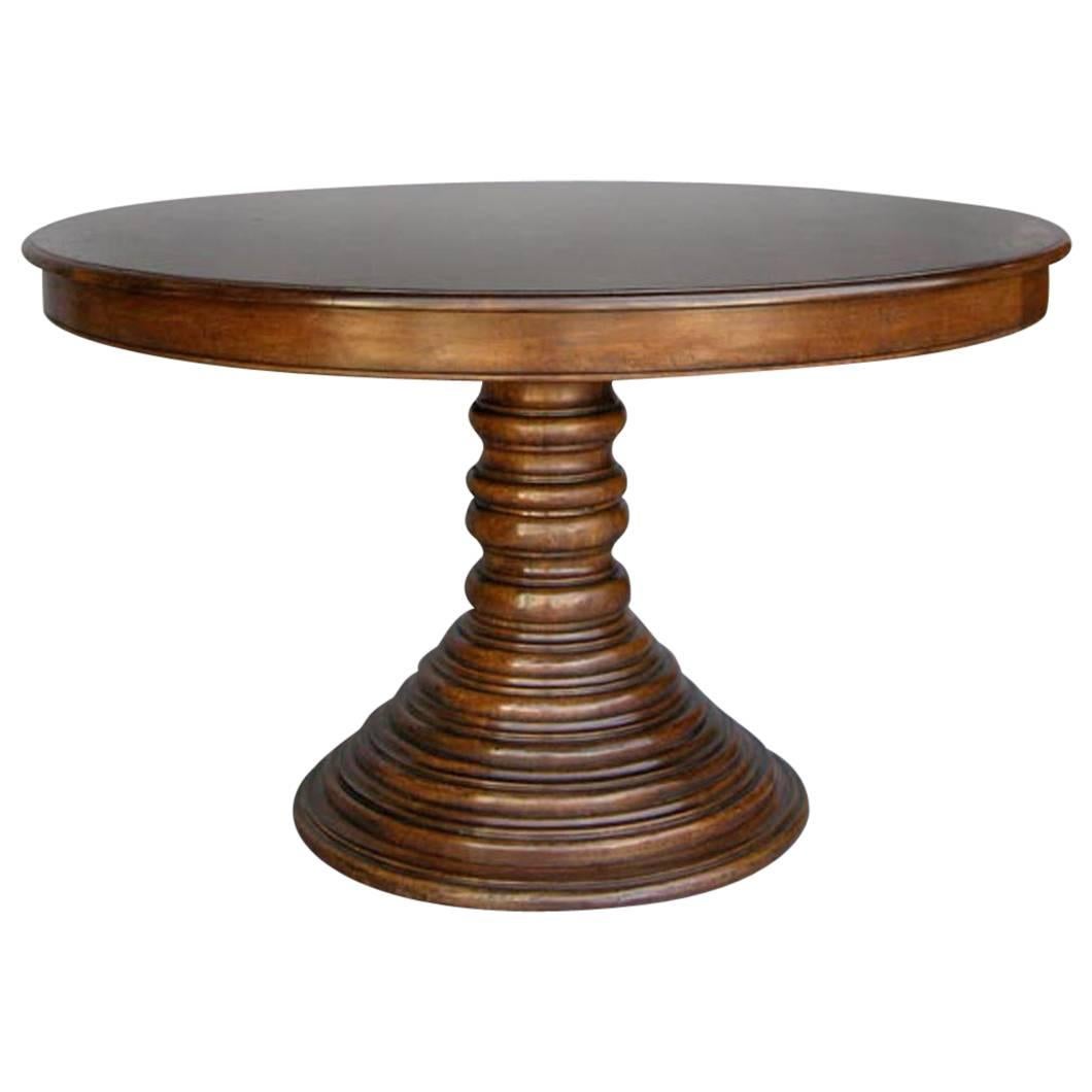 Dos Gallos Custom Round Beehive Pedestal Dining/Center Table