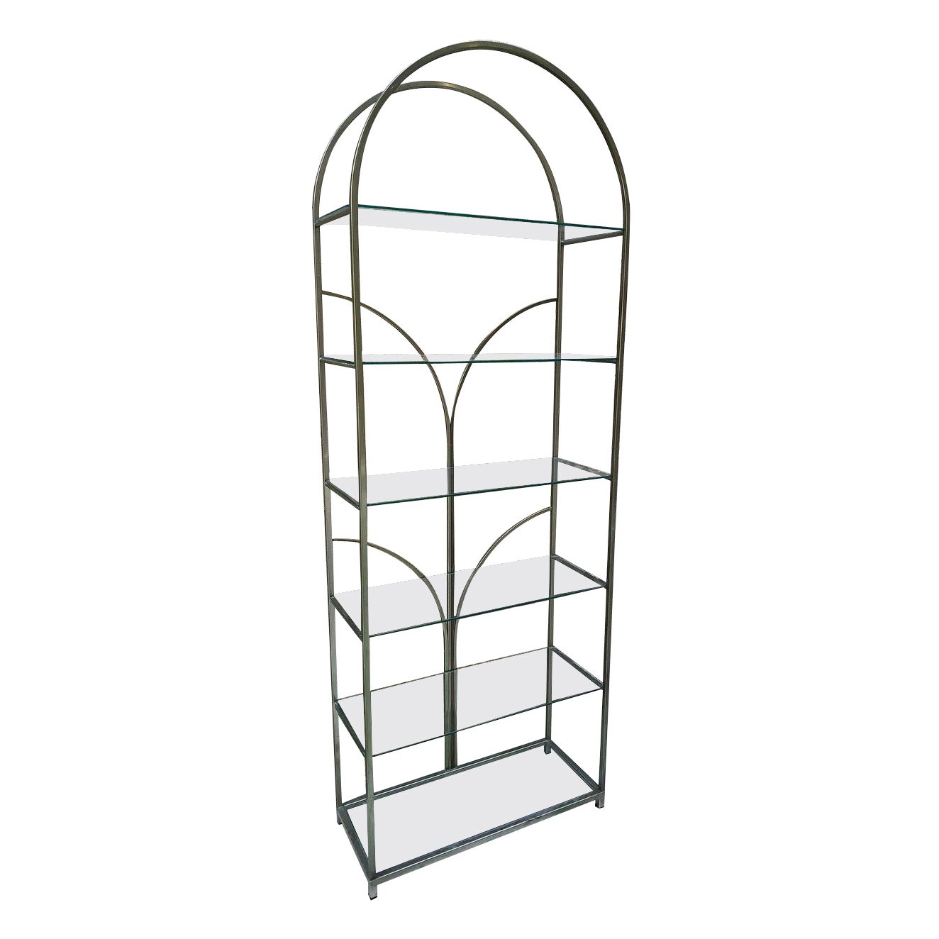 Brass etagere from the 1970s, Maison Jansen style