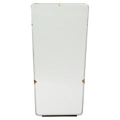 Italian 1940's Brass and Wood Wall Mirror