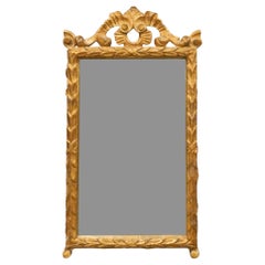 Antique 19th Century Continental Style Giltwood Frame Wall Mirror
