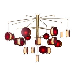Großer Plexiglas-Kronleuchter, Diego Mardegan, Nineteen Lights