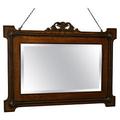 Art Deco Rectangular Oak Mirror
